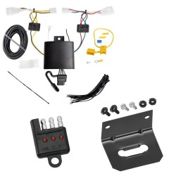  Trailer Wiring and Bracket w/ Light Tester For 19-22 Toyota Avalon Plug & Play 4-Flat Harness