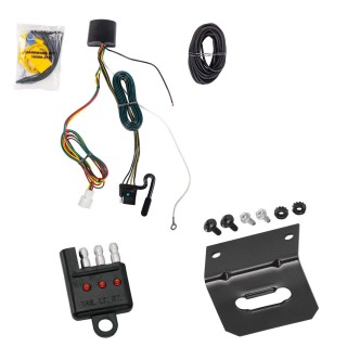 Trailer Wiring and Bracket w/ Light Tester For 19-24 Acura RDX without +12V Power Provision Plug & Play 4-Flat Harness
