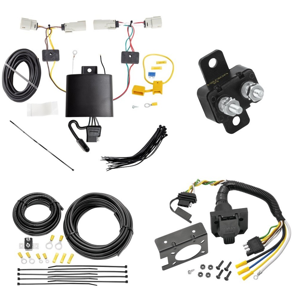 118805 85343 20506 7012A Tekonsha Trailer Hitch 7 Way RV Wiring Kit 19-23 Edge Except Titanium Models Plug Prong Pin Brake Control Ready 19 20 21 22 23 2019 2020 2021 2022 2023 Trailer Hitch 7 Way RV Wiring Kit For 19-24 Ford Edge Except Titanium Models Plug Prong Pin Brake Control Ready