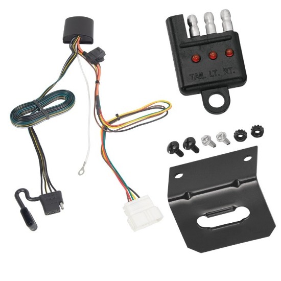 Plug and Play T-One Wiring Harness Connector 4-Flat Mounting Bracket 4-Flat Car End Tester w/ LED Display 118809 118144 20114 Tekonsha Trailer Wiring and Bracket Light Tester 19-22 Honda Passport Plug Play 4-Flat Harness 19 20 21 22 2019 2020 2021 2022 Trailer Wiring and Bracket w/ Light Tester For 19-24 Honda Passport Plug & Play 4-Flat Harness