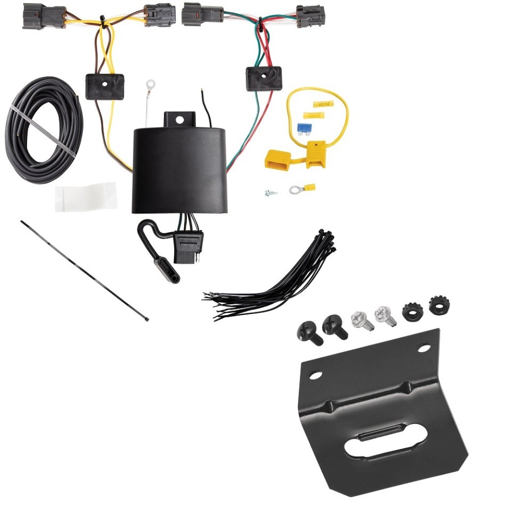 Plug and Play T-One Wiring Harness Connector 4-Flat Mounting Bracket Installation Instructions 118812 118144 Tekonsha Trailer Wiring and Bracket 19-21 Hyundai Tucson Plug Play 4-Flat Harness 19 20 21 2019 2020 2021 Trailer Wiring and Bracket For 19-21 Hyundai Tucson Plug & Play 4-Flat Harness