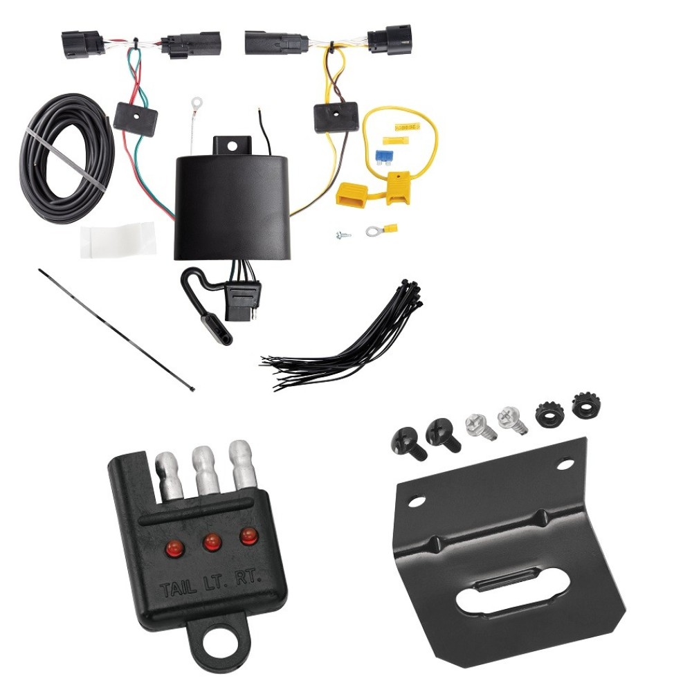 Plug and Play T-One Wiring Harness Connector 4-Flat Mounting Bracket 4-Flat Car End Tester w/ LED Display 118816 118144 20114 Tekonsha Trailer Wiring and Bracket Light Tester 20-22 Escape Plug Play 4-Flat Harness 20 21 22 2020 2021 2022 Trailer Wiring and Bracket w/ Light Tester For 20-22 Ford Escape Plug & Play 4-Flat Harness