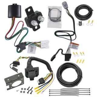 118827 85343 20506 7012A Tekonsha Trailer Hitch 7 Way RV Wiring Kit 20-22 Toyota Highlander Plug Prong Pin Brake Control Ready 20 21 22 23 24 2020 2021 2022 2023 2024 Trailer Hitch 7 Way RV Wiring Kit For 20-24 Toyota Highlander Plug Prong Pin Brake Control Ready