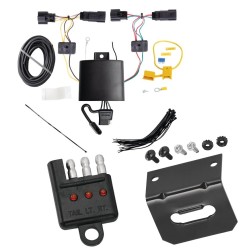Trailer Wiring and Bracket w/ Light Tester For 21-23 Ford Mustang Mach-E Plug & Play 4-Flat Harness