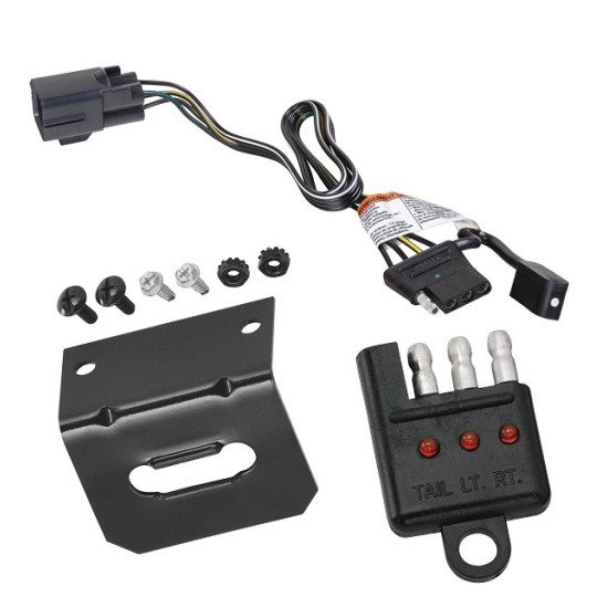Plug and Play T-One Wiring Harness Connector 4-Flat Mounting Bracket 4-Flat Car End Tester w/ LED Display 118841 118144 20114 Tekonsha Trailer Wiring and Bracket Light Tester 21-23 Buick Envision Plug Play 4-Flat Harness 21 22 23 2021 2022 2023 Trailer Wiring and Bracket w/ Light Tester For 21-24 Buick Envision Plug & Play 4-Flat Harness