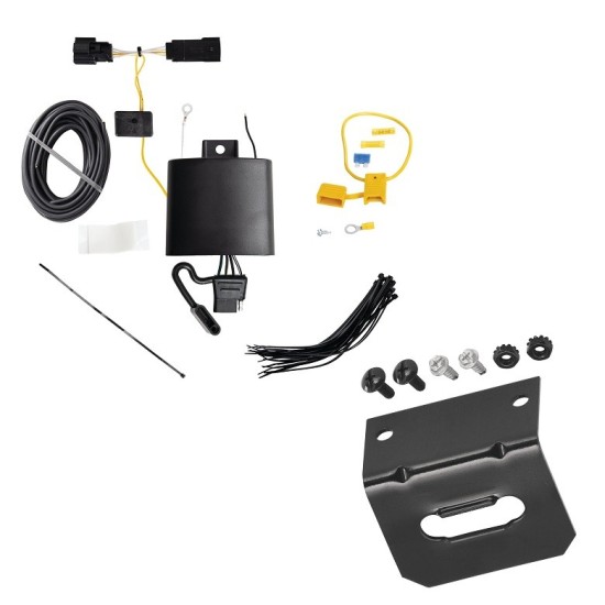 Plug and Play T-One Wiring Harness Connector 4-Flat Mounting Bracket Installation Instructions 118845 118144 Tekonsha Trailer Wiring and Bracket 2022 Chevrolet Bolt EUV Plug Play 4-Flat Harness Trailer Wiring and Bracket For 22-23 Chevrolet Bolt EUV Plug & Play 4-Flat Harness