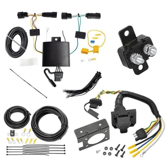 118847 85343 20506 7012A Tekonsha Trailer Hitch 7 Way RV Wiring Kit 21-23 Jeep Grand Cherokee L Plug Prong Pin Brake Control Ready 21 22 23 2021 2022 2023 Trailer Hitch 7 Way RV Wiring Kit For 21-24 Jeep Grand Cherokee L Plug Prong Pin Brake Control Ready