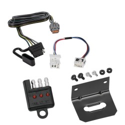 Trailer Wiring and Bracket w/ Light Tester For 22-24 Nissan Pathfinder 22-24 Infiniti QX60Plug & Play 4-Flat Harness Trailer Wiring and Bracket w/ Light Tester For 22-24 Nissan Pathfinder 22-24 Infiniti QX60Plug & Play 4-Flat Harness