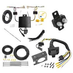 Trailer Hitch 7 Way RV Wiring Kit For 22-24 Mitsubishi Outlander Plug Prong Pin Brake Control Ready