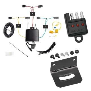 Plug and Play T-One Wiring Harness Connector 4-Flat Mounting Bracket 4-Flat Car End Tester w/ LED Display 118859 118144 20114 Tekonsha Trailer Wiring and Bracket Light Tester 21-22 Honda Civic Plug Play 4-Flat Harness 21 22 2021 2022 Trailer Wiring and Bracket w/ Light Tester For 21-24 Honda Civic Plug & Play 4-Flat Harness