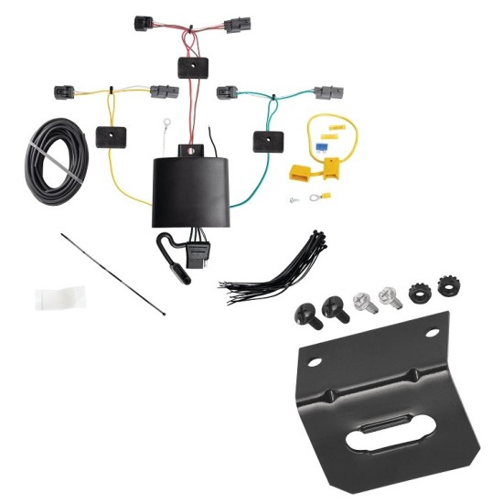 Plug and Play T-One Wiring Harness Connector 4-Flat Mounting Bracket Installation Instructions 118859 118144 Tekonsha Trailer Wiring and Bracket 21-22 Honda Civic Plug Play 4-Flat Harness 21 22 2021 2022 Trailer Wiring and Bracket For 21-24 Honda Civic Plug & Play 4-Flat Harness
