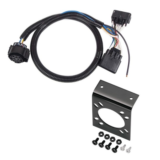 Tow Harness Wiring Package (7-Way) 7-Way Mounting Bracket 22124 20212 Tekonsha 7-Way RV Trailer Wiring Harness Mounting Bracket 19-22 Ranger All Styles 19 20 21 22 23 24 2019 20 2020 2021 2022 2023 2024 7-Way RV Trailer Wiring Harness w/ Mounting Bracket For 19-24 Ford Ranger All Styles