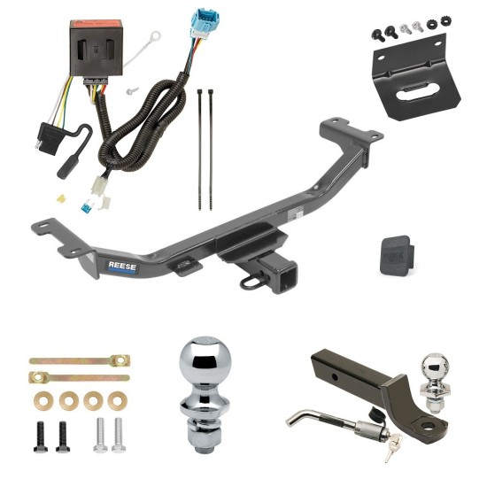 Custom Fit Trailer Hitch Wiring Harness (Plug & Play) 2" Drop Ball-Mount w/ Locking Pin/Clip 2" Chrome Ball 4-Flat Mounting Bracket 1-7/8" Chrome Ball Rubber Hitch Plug Cover Installation Hardware Installation Instructions 44695 118569 Ultimate Tow Package For 13-18 Acura RDX Trailer Hitch w/ Wiring 2" Drop Mount Dual 2" and 1-7/8" Ball Lock Bracket Cover 2" Receiver Reese