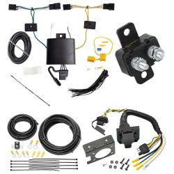 Trailer Hitch 7 Way RV Wiring Kit For 12-17 VW Tiguan 2018 Tiguan Limited Plug Prong Pin Brake Control Ready
