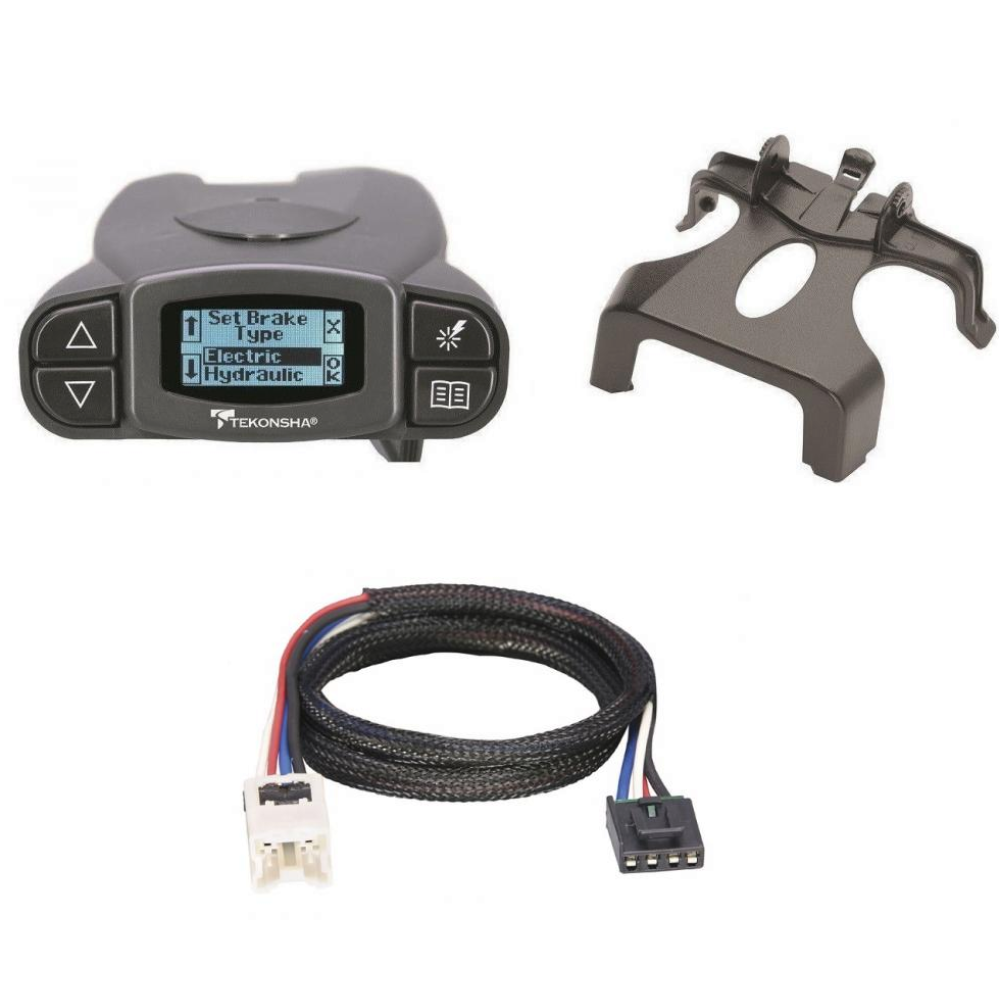 Tekonsha Prodigy P3 Trailer Brake Control for 04-24 Nissan Armada Frontier 05-15 Xterra w/ Plug Play Wiring Adapter Proportional Eletric Trailer Brakes Module Box Controller