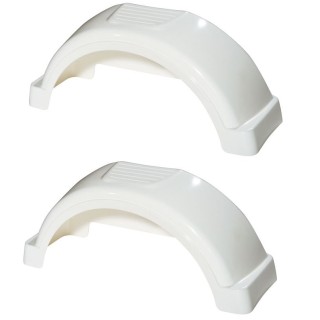 008542 008542 Fulton Set of 2 White Fulton Single Axle Trailer Fenders 12" Wheels Top Step 23-11/16" Long Boat Utility Sale Replacement Set of 2 White Fulton Single Axle Trailer Fenders 12" Wheels Top Step 23-11/16" Long Boat Utility Sale Replacement