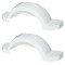 008573 008573 Fulton Set of 2 White Fulton Single Axle Trailer Fenders 13" Wheels Triple Step 40" Long Boat Utility Sale Replacement Set of 2 White Fulton Single Axle Trailer Fenders 13" Wheels Triple Step 40" Long Boat Utility Sale Replacement