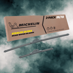 For 2016-2022 Fiat 500X Windshield Wiper Blades 2 Pack Michelin Stealth Ultra 26 & 13 inch Size