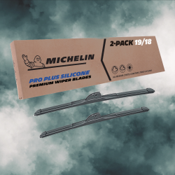 For 1990-1993 Mitsubishi Galant Windshield Wiper Blades 2 Pack Michelin Pro Plus Silicone 19 & 18 inch Size For 1990-1993 Mitsubishi Galant Windshield Wiper Blades 2 Pack Michelin Pro Plus Silicone 19 & 18 inch Size