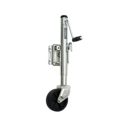 Fulton 1200 lbs Trailer Jack 6" Wheel Zinc Bolt-Thru Swivel 10" Lift Corrosion Resistant Bolt-On for Marine Boat and Recreational Applications 600 Hour Salt Spray Testing