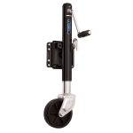 Fulton 1200 lbs Trailer Jack 6" Wheel Black Zinc Bolt-Thru Swivel 10" Lift Corrosion Resistant Bolt-On for Marine Boat and Recreational Applications 600 Hour Salt Spray Testing