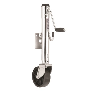 XP10WC0301 Fulton Marine Trailer Jack 1200 lbs. Capacity Side Wind Weld-On Side Mount 10 inch Travel Fulton Bolt-Thru Swivel Trailer Jack 1,200lbs w/ 6" Caster Wheel 10" Lift Weld-On