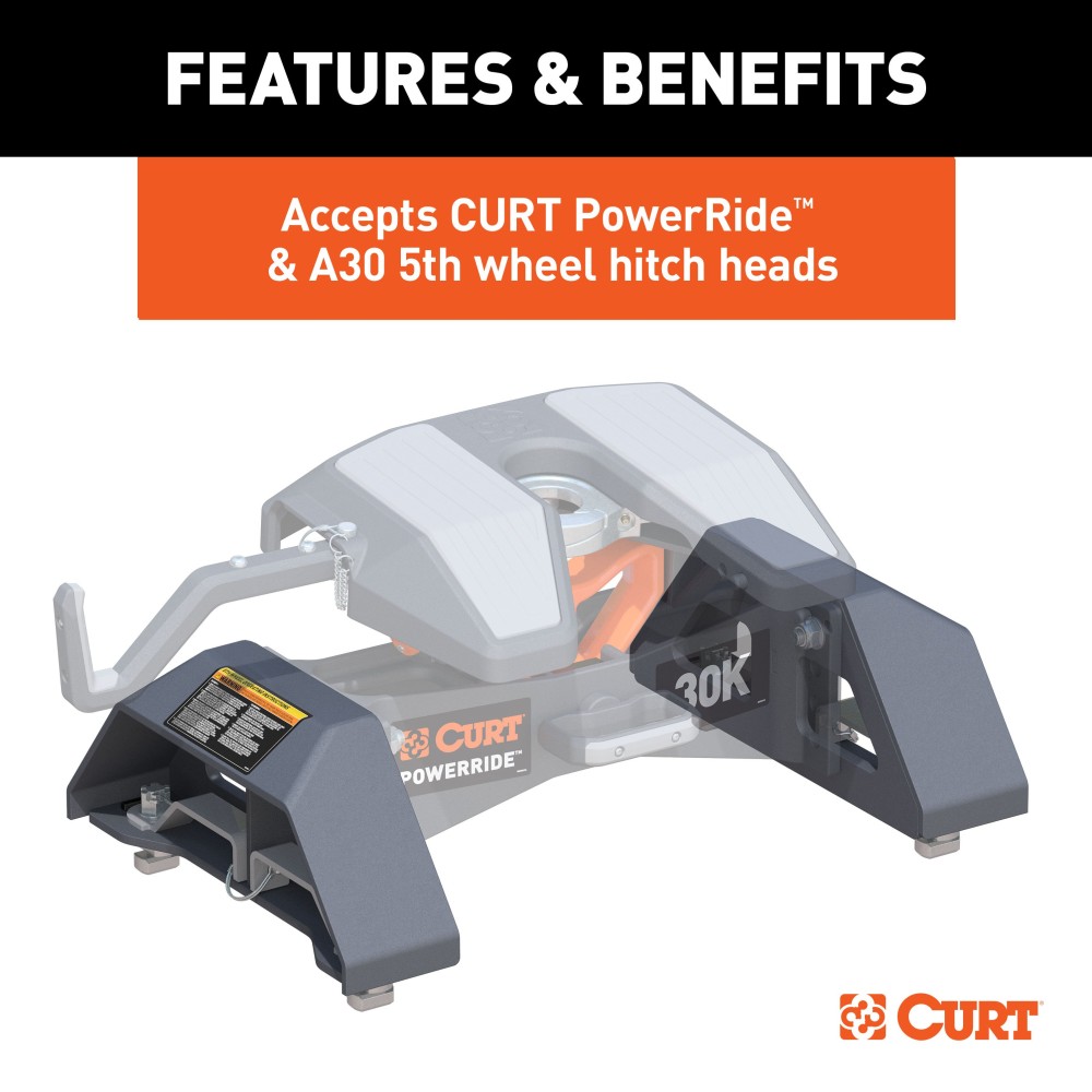 Curt Fifth Wheel Base Kit for Chevy Silverado, Sierra 2020-2025