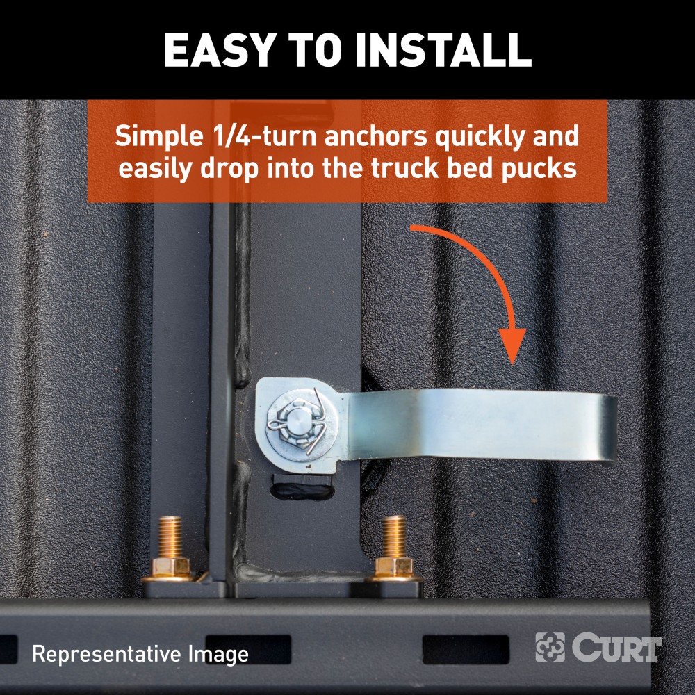 Curt Q24 5th Wheel Trailer Hitch for 2016-2019 Chevy Silverado or GMC Sierra with a 24,000 LB towing capacity.