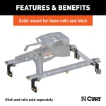16300 - Semi-Custom 5th Wheel Brackets, Select Ford F-150 Curt A25 Sliding 5th Wheel Hitch for 2005-2011 Ford F150 Short Beds