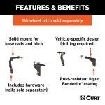 Curt E16 Slide Bar Jaw 5th Wheel Hitch for Dodge Ram