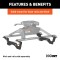 16431 - Custom 5th Wheel Brackets, Select Ford F-250, F-350, F-450 Super Duty Curt Above-Bed 40K Rail Kit for Ford F250 to F450 (2017-2022)