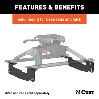 16441 - Custom 5th Wheel Brackets, Select Ford F-150 (Except 5.5' Bed) Curt A16 5th Wheel Hitch mounted on a Ford F150 truck