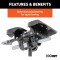 16017 - Puck System 5th Wheel Legs, Select Ford F-250, F-350, F-450, 8' Bed, 24K Curt Q24 5th wheel hitch compatible with Ford F250-F450, 24K capacity