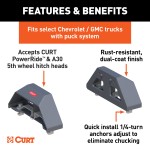 Curt Fifth Wheel Base Kit for Chevy Silverado, Sierra 2020-2025
