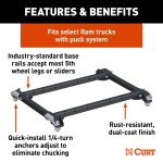 16042 - Puck System 5th Wheel Adapter with Rails, Select Ram 2500, 3500 Curt E16 Slide Bar Jaw 5th Wheel Hitch for Ram 2500, 3500