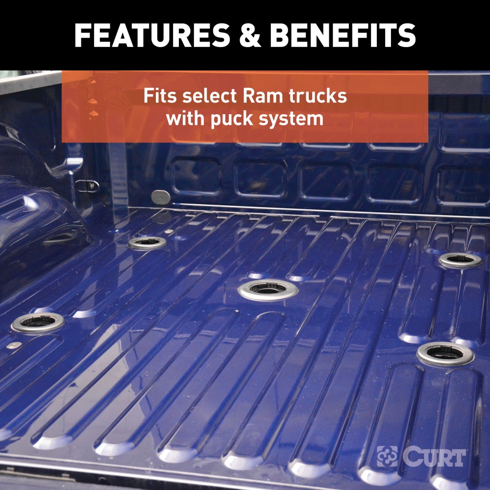 16041 - E16 5th Wheel Hitch, Select Ram 2500, 3500, 8' Bed Puck System Curt E16 5th Wheel Hitch, fits 2014-2025 Ram 2500, 3500 with 8' bed