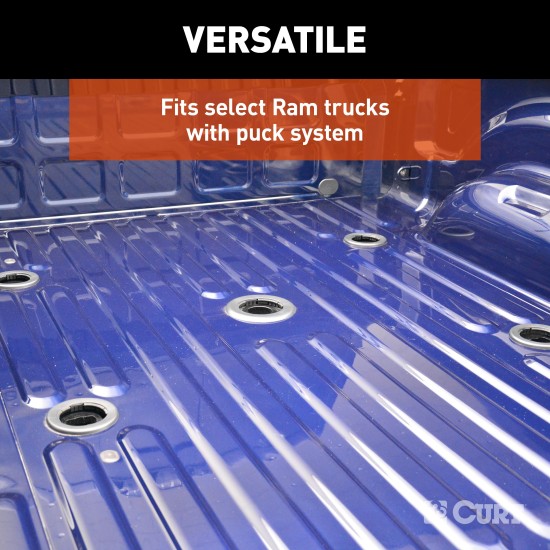 16042 - Puck System 5th Wheel Adapter with Rails, Select Ram 2500, 3500 Curt E16 Slide Bar Jaw 5th Wheel Hitch for Ram 2500, 3500