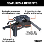 Curt A16 5th Wheel Hitch for Chevy C/K Pickup - 16K Capacity