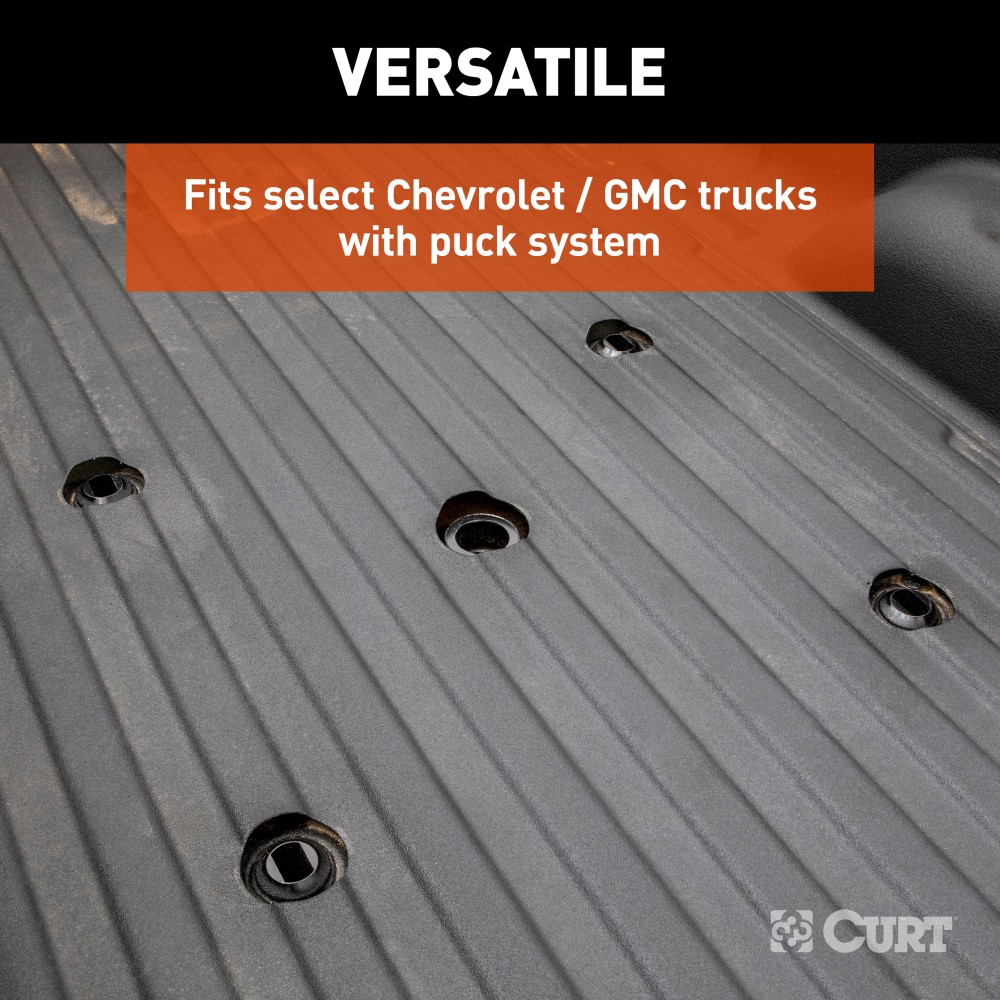 16027 - Puck System 5th Wheel Adapter with Rails, Select Chevy, Ford, GMC, 25K Curt 25K Gooseneck Trailer Hitch with Reese Outboard Rails for Ford F250 F350