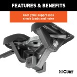 60721 - Double Lock Gooseneck Hitch Kit with Brackets, Select Ford F-150 Curt A30 Hitch for Ford F150, 30,000lbs Capacity