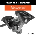 60690 - Double Lock EZr Gooseneck Hitch Kit with Brackets, Select Silverado, Sierra HD Curt A16 dual jaw sliding 5th wheel hitch for trucks