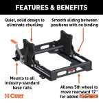 16468 - Custom 5th Wheel Brackets, Select Toyota Tundra, 6.5' Bed (No Extended Crew Cab) Curt A25 Sliding 5th Wheel Hitch 25K for 2007-2021 Toyota Tundra