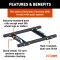 16027 - Puck System 5th Wheel Adapter with Rails, Select Chevy, Ford, GMC, 25K Curt Adapter converts OE puck system to standard rails on trucks