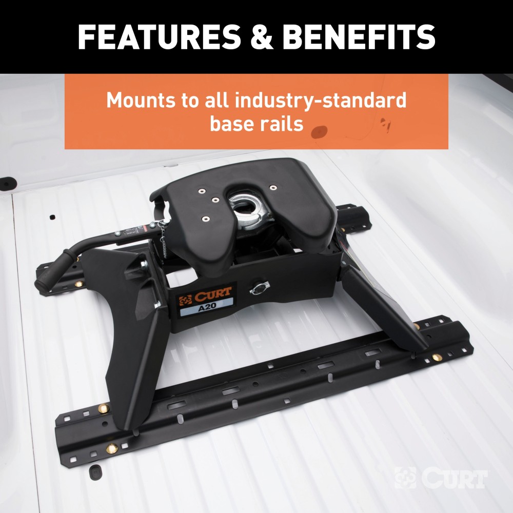 Curt A20 Dual Jaw 5th Wheel Hitch for Dodge Ram 8' Bed