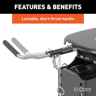16017 - Puck System 5th Wheel Legs, Select Ford F-250, F-350, F-450, 8' Bed, 24K Curt Q24 5th wheel hitch compatible with Ford F250-F450, 24K capacity