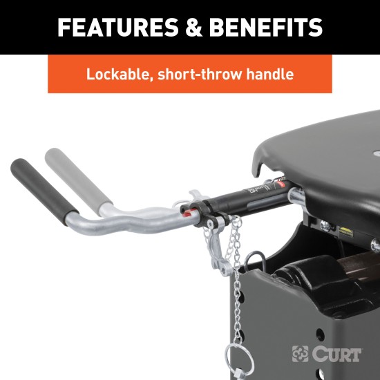 16017 - Puck System 5th Wheel Legs, Select Ford F-250, F-350, F-450, 8' Bed, 24K Curt Q24 5th wheel hitch compatible with Ford F250-F450, 24K capacity