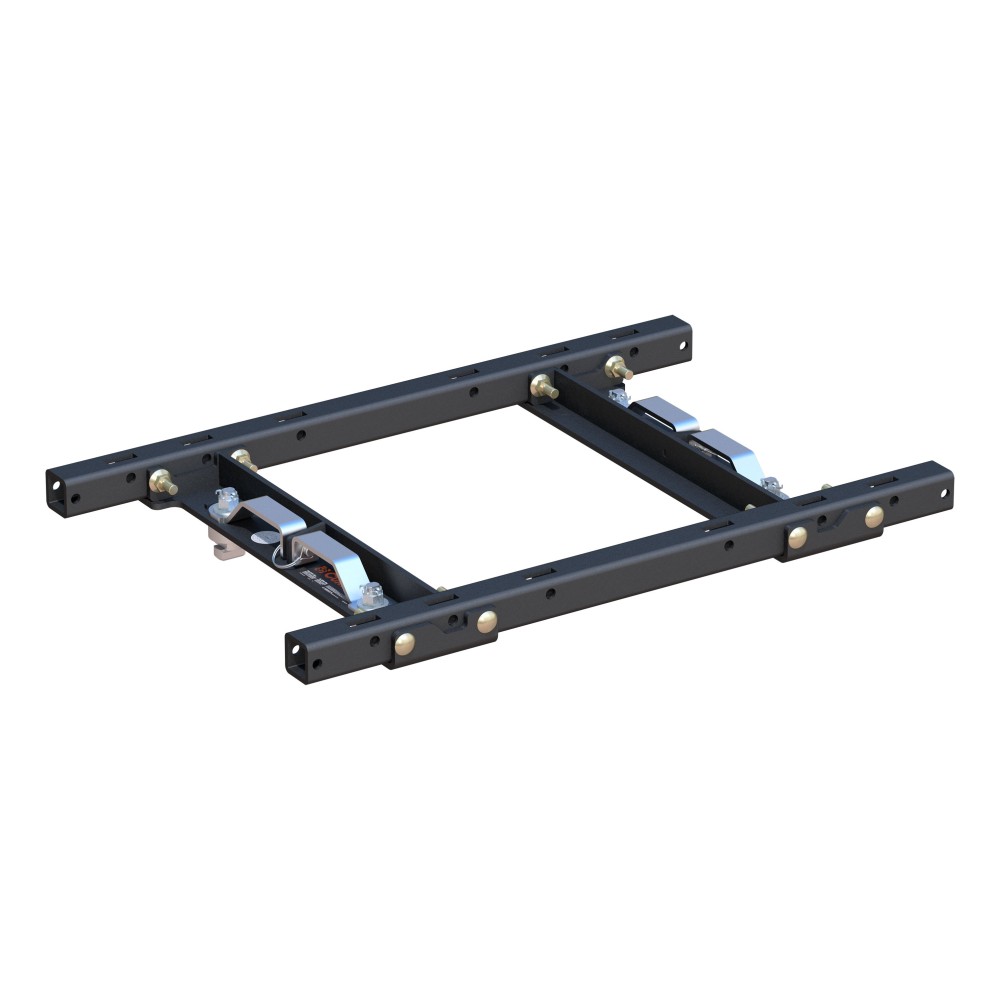 16027 - Puck System 5th Wheel Adapter with Rails, Select Chevy, Ford, GMC, 25K Curt 25K Gooseneck Trailer Hitch with Reese Outboard Rails for Ford F250 F350