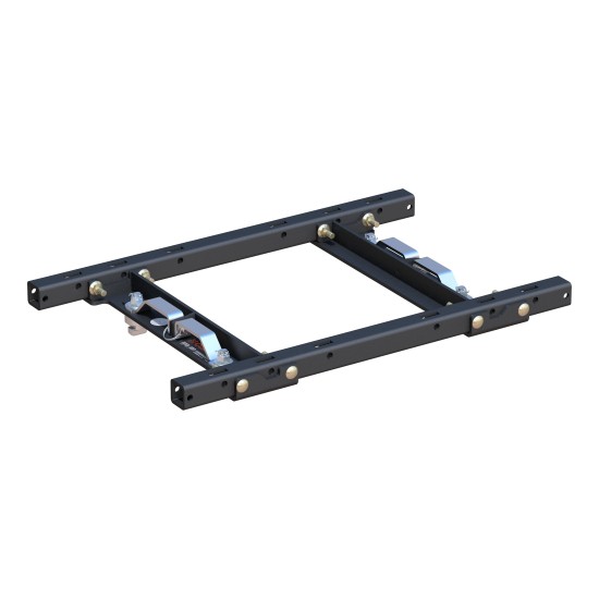 16027 - Puck System 5th Wheel Adapter with Rails, Select Chevy, Ford, GMC, 25K Curt 25K Gooseneck Trailer Hitch with Reese Outboard Rails for Ford F250 F350