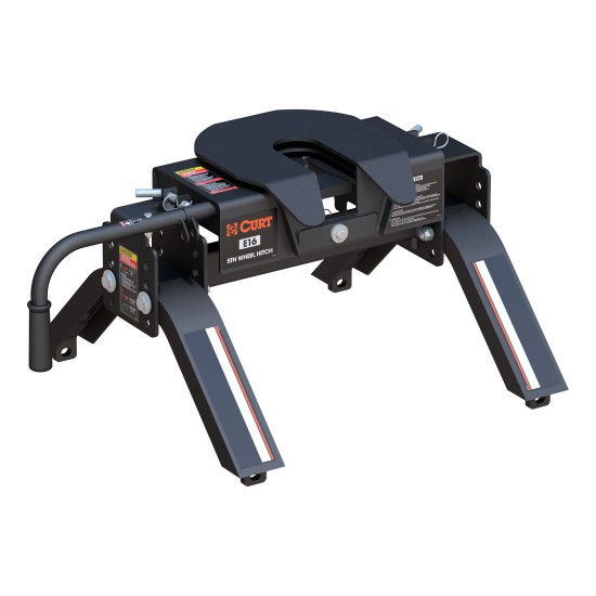 60682 - Double Lock EZr Gooseneck Hitch Kit with Brackets, Select Dodge, Ram 2500, 3500 Curt E16 5th Wheel Hitch for Dodge Ram Short Beds, 16K Capacity