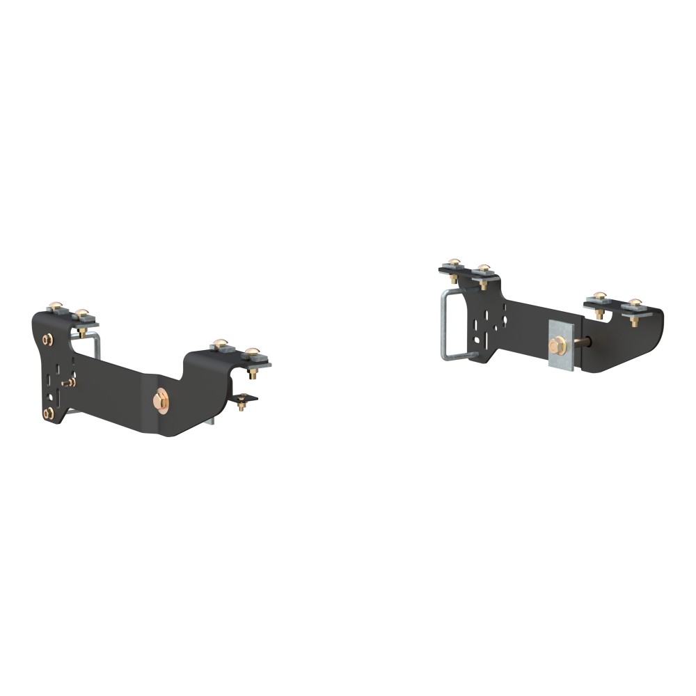 16400 - Custom 5th Wheel Brackets, Select Chevrolet Silverado, GMC Sierra 1500 Curt Spyder Gooseneck Trailer Hitch for Silverado, carbide black finish.